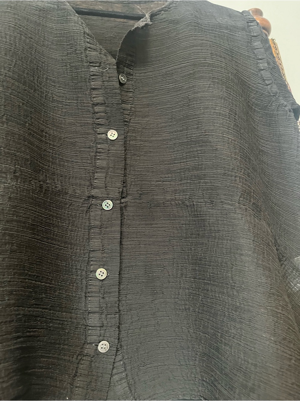Issey Miyake cardigan / button blouse - Picture 5 of 6